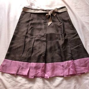 Pink and brown flare skirt